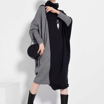 Turtleneck All-in-one Dress【TR1147】