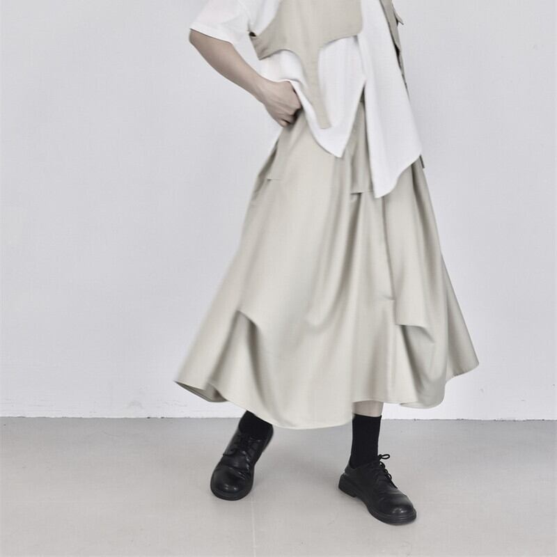 Asymmetry Drape Skirt【TR3187】
