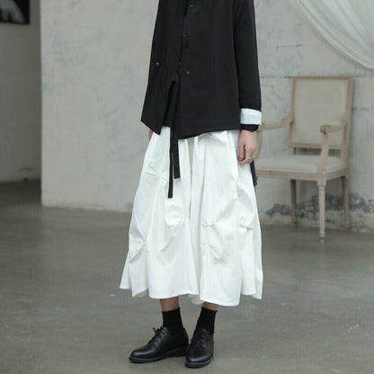 Asymmetry Gather Flare Skirt【TR3168】