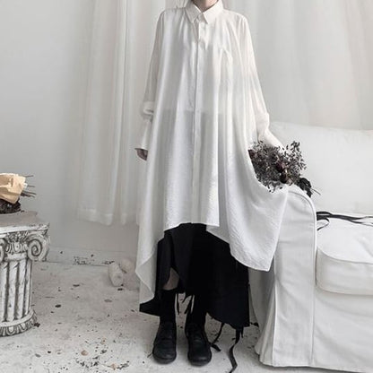 〈Unisex〉Irregular Long Huge Shirt【TR1411】
