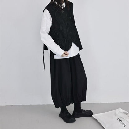 Retro Flower Embossed Vest【TR3239】