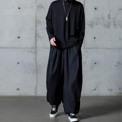 Drawstring Hem Wide Pants【TR3303】