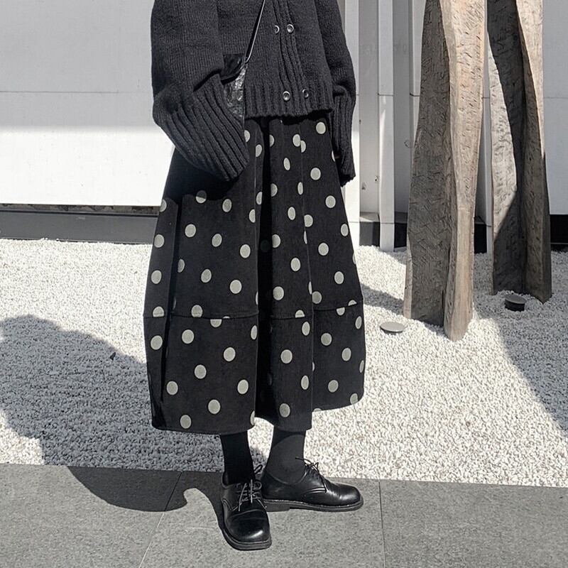Tiered Corduroy Skirt【TR3152】