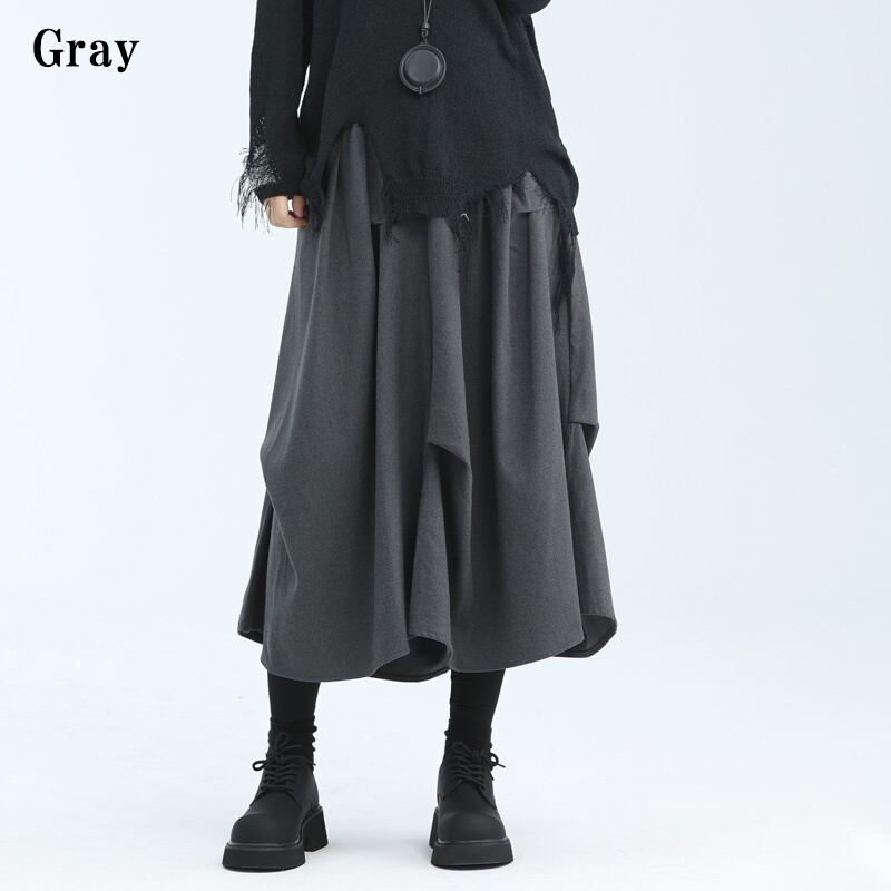 Drape High-Waist Skirt【TR3155】