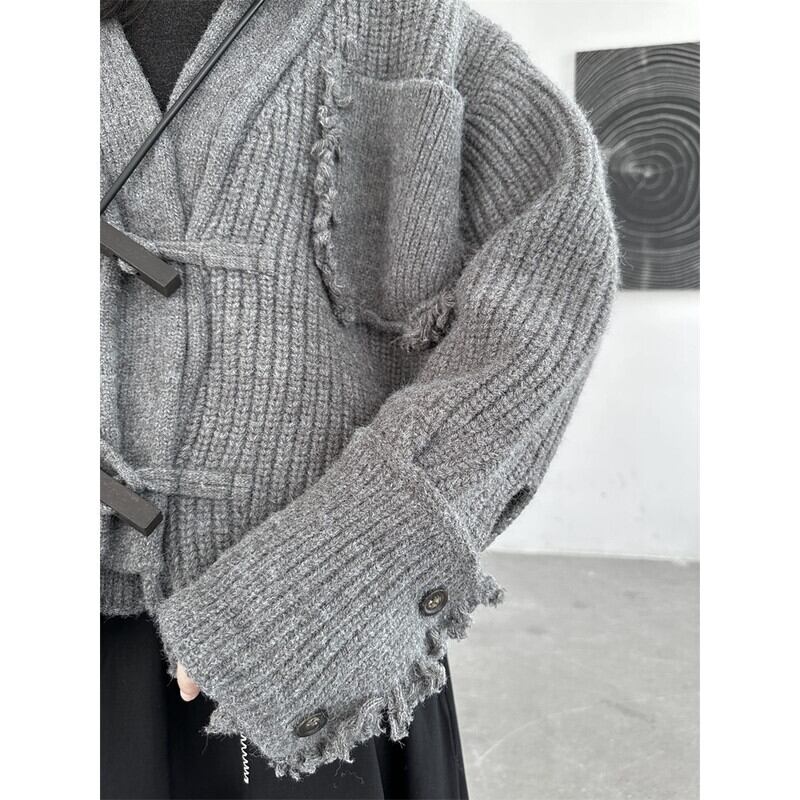 Damage Knit Short Jacket【TR3270】