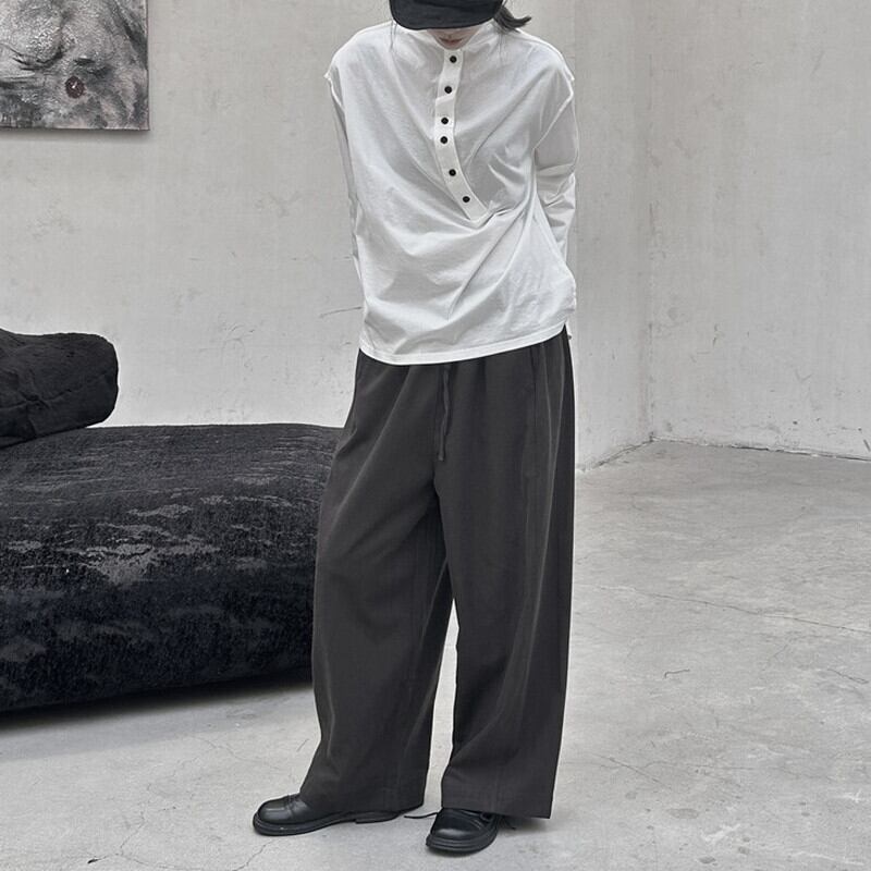 Half-Button Mock-Neck T-Shirt【TR3140】