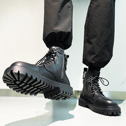 Lace-up Leather Boots【TR1296】