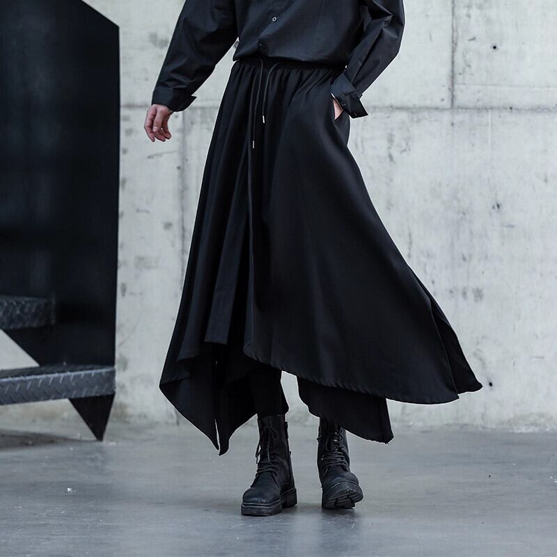 Irregular Hem Cropped Culottes【TR3276】