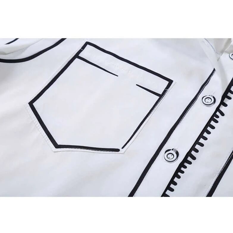 〈Unisex〉Graffiti Print Shirt【TR1037】