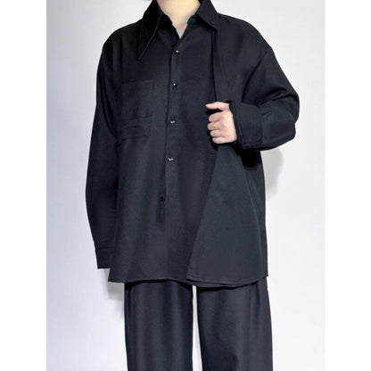 Structured Minimal Collared Shirt【TR3363】