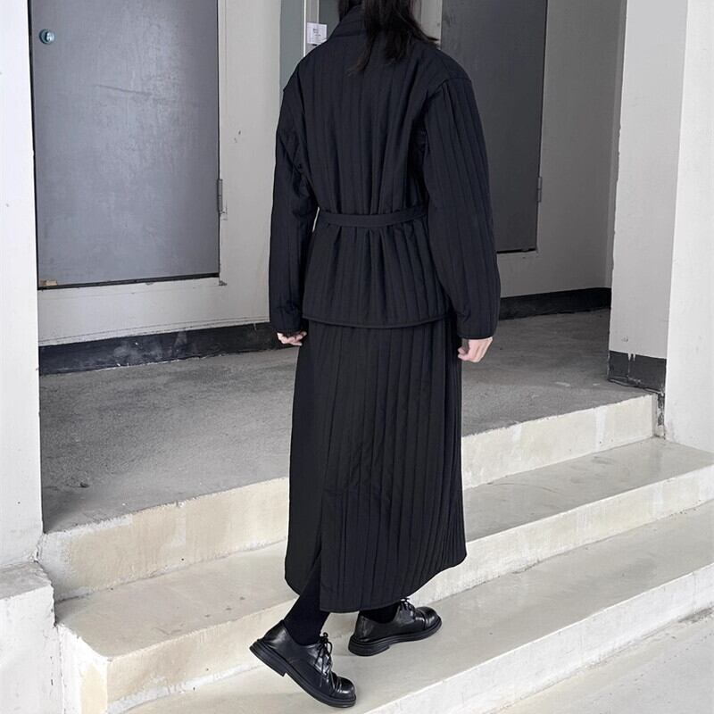 Asymemtry Ribbon Pleats Jacket【TR3255】