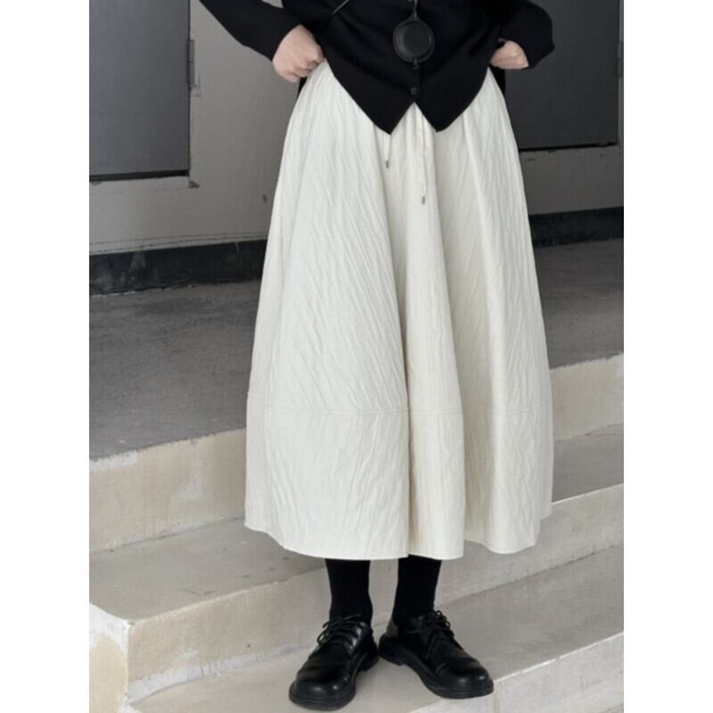 Fluffily Crinkle Skirt【TR3161】