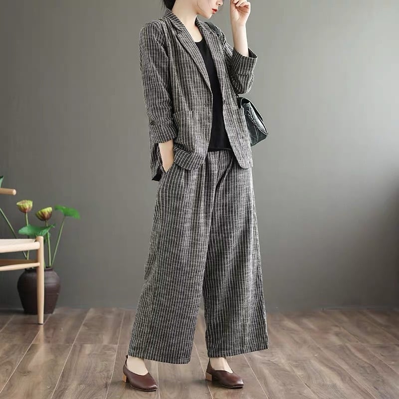 Wild Wide Leg Pants Setup【TR2848】