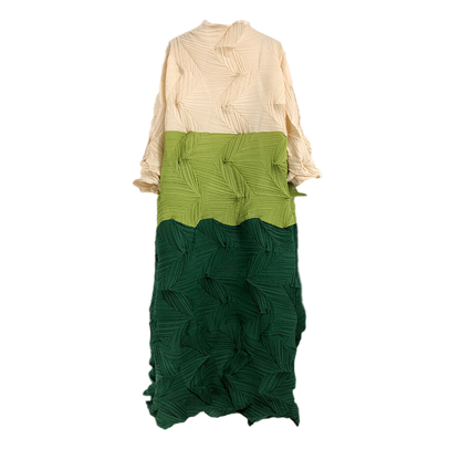 Tricolor Wrinkled All-in-one Dress【TR1454】