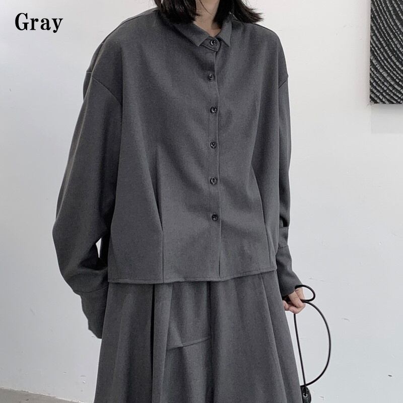 Tac Balloon-Sleeve Collared Shirt【TR3105】