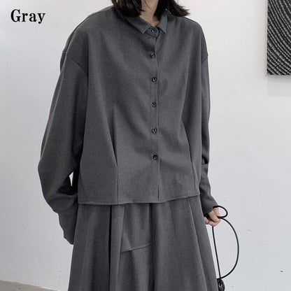 Tac Balloon-Sleeve Collared Shirt【TR3105】