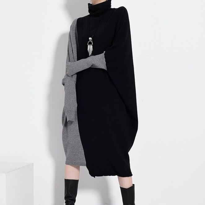 Turtleneck All-in-one Dress【TR1147】