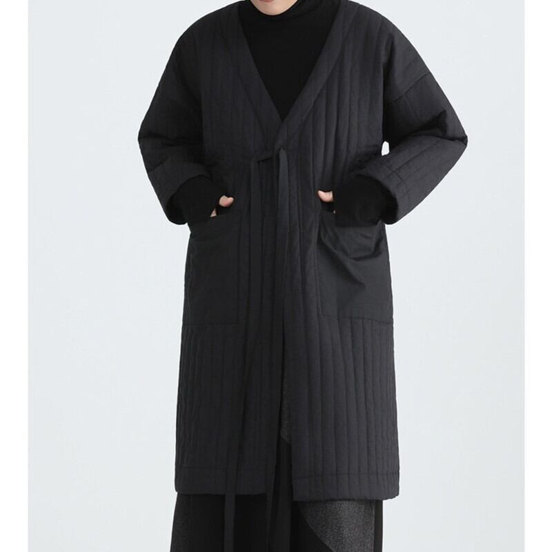 Long V-Neck Pleats Jacket【TR3260】