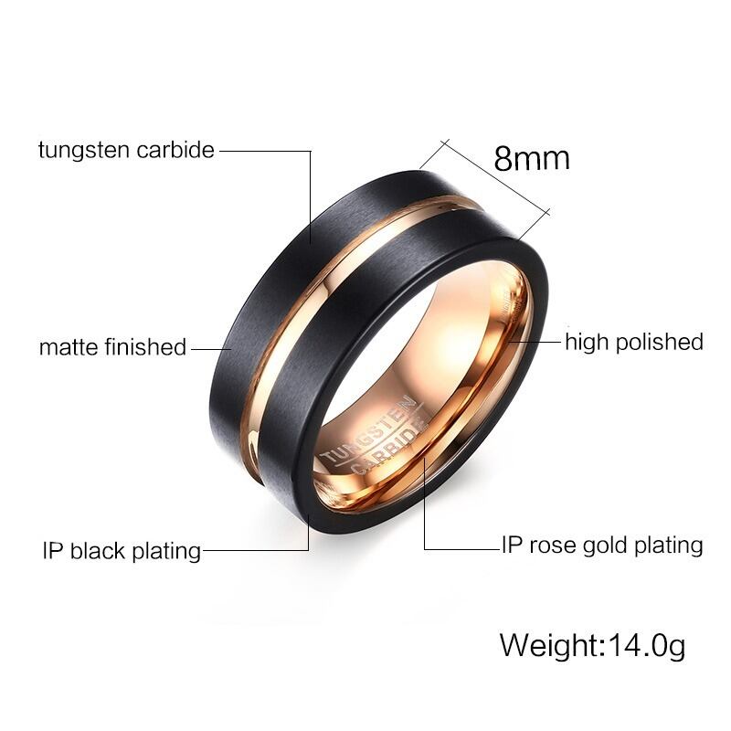 Stainless Sophisticated Ring 8mm【TR2761】