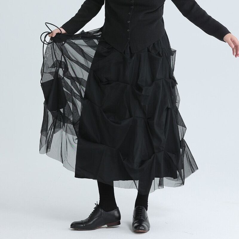 Asymmetry Tulle Skirt【TR3162】