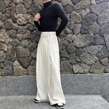 Design Tuck Belted Wide Pants【TR3315】