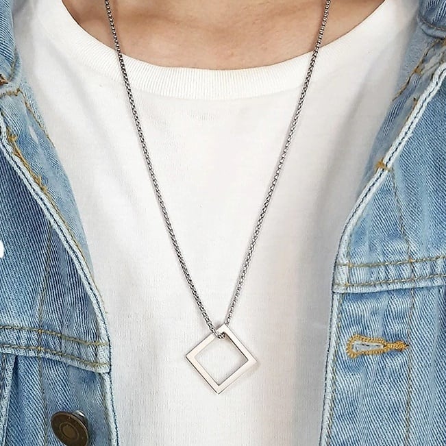 Stainless geometric necklace【TR2772】