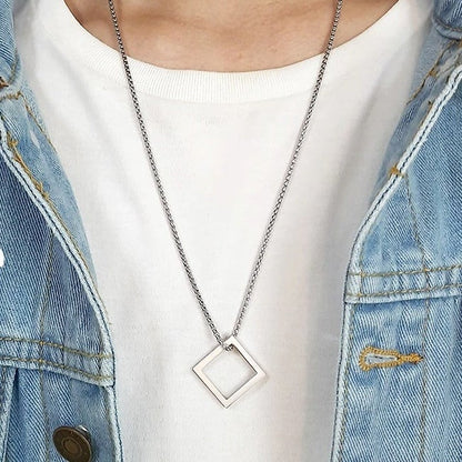 Stainless geometric necklace【TR2772】