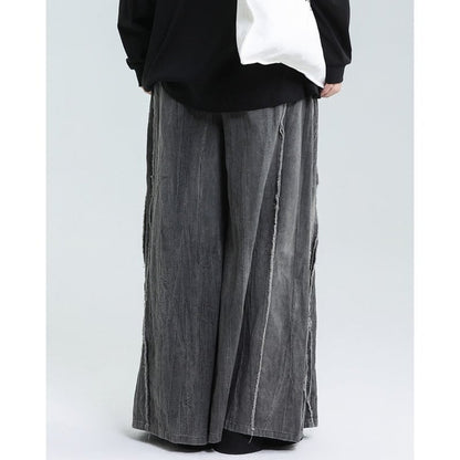Washed Wide-Leg Straight Pants【TR3204】