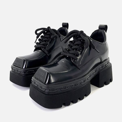 Metallic Square Foam Derby Shoes【TR3411】