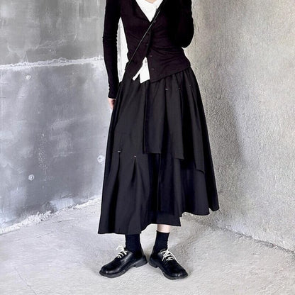 Asymmety Patchwork Skirt【TR3184】