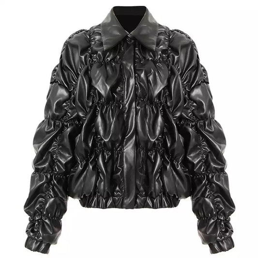 Bubble Fit Black Jacket【TR1108】
