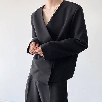 Casual Collarless Jacket【TR2481】