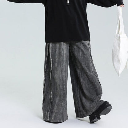 Washed Wide-Leg Straight Pants【TR3204】