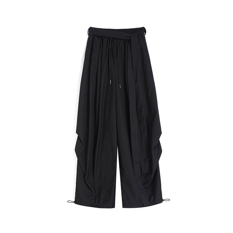 Drawstring Hem Wide Pants【TR3303】