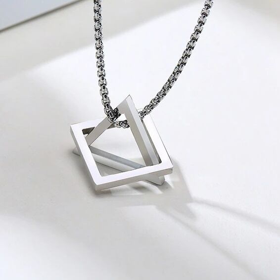 Stainless geometric necklace【TR2772】