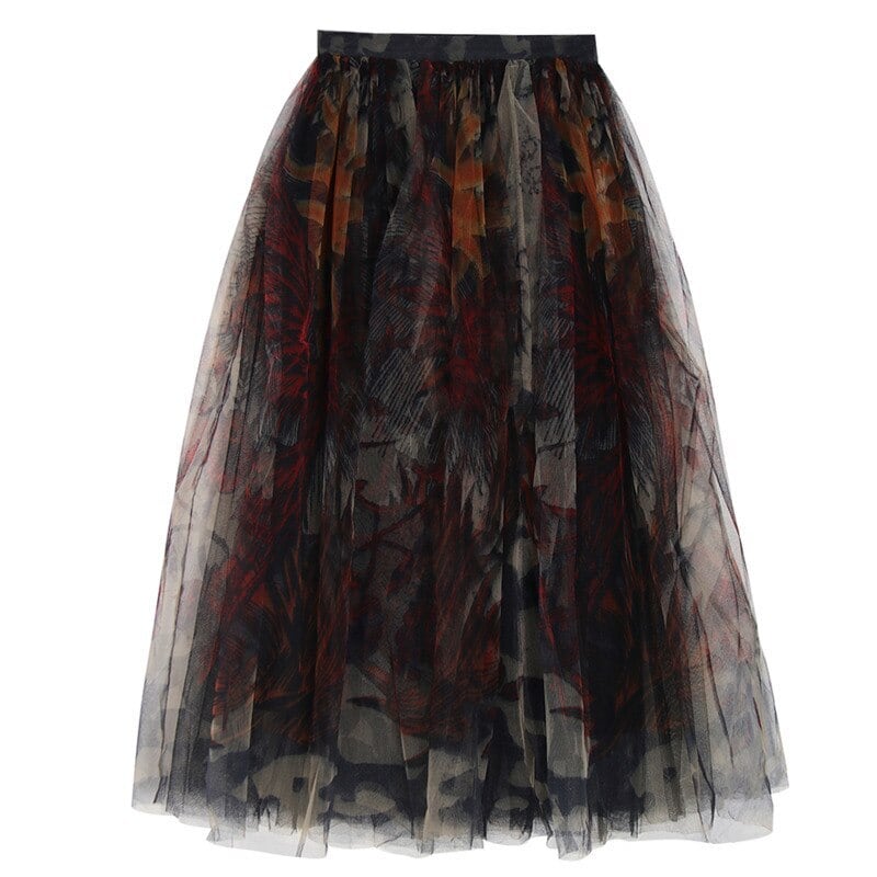 Tulle Lace Flower Skirt【TR1270】