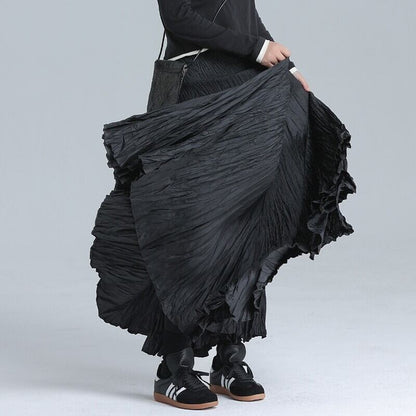 Crinkle Flare Skirt【TR3183】