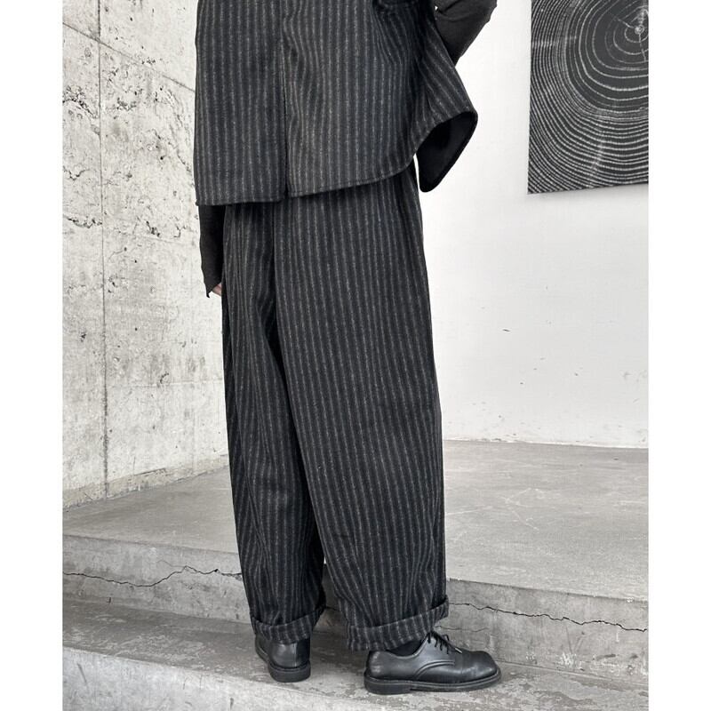 Stripe Wide-Leg Pants【TR3198】