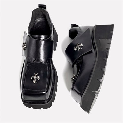 Metallic Cross Pattern Shoes【TR3404】