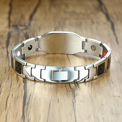 Cross magnetic men bracelet【TR2755】