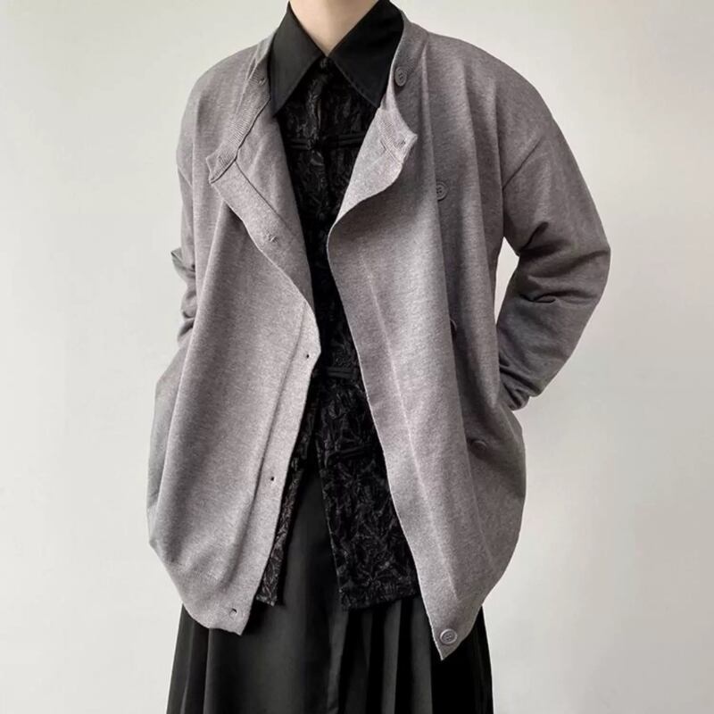 Asymmetric Button Jacket【TR3346】