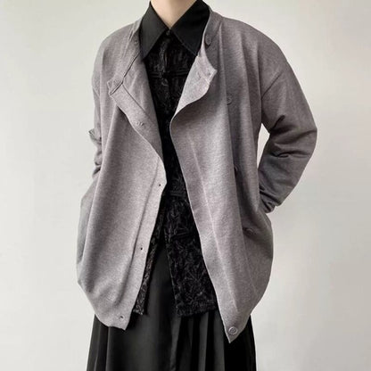 Asymmetric Button Jacket【TR3346】