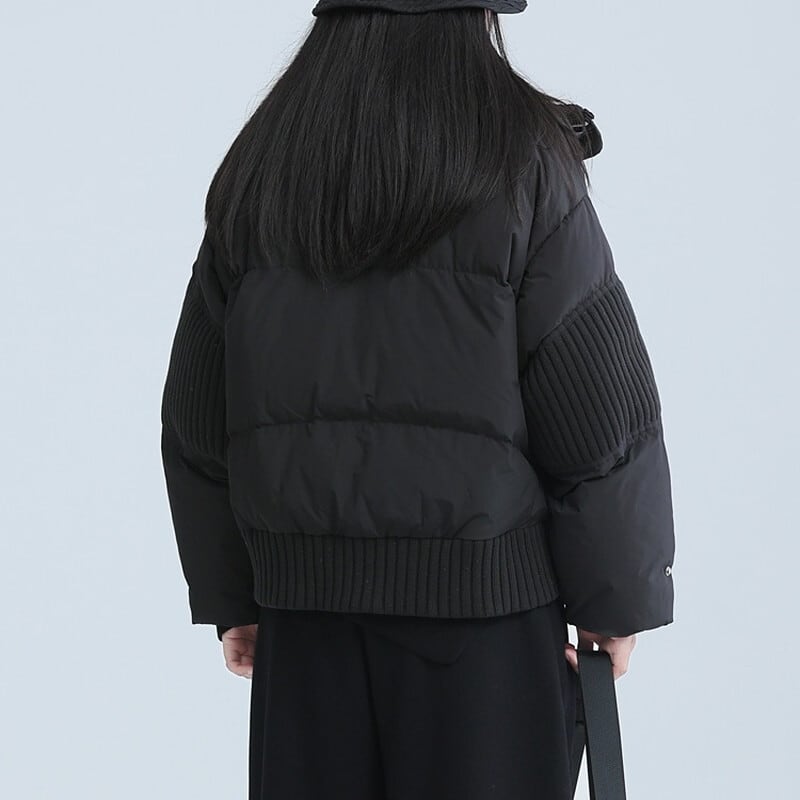 High-Neck Zip Knit Jacket【TR3259】