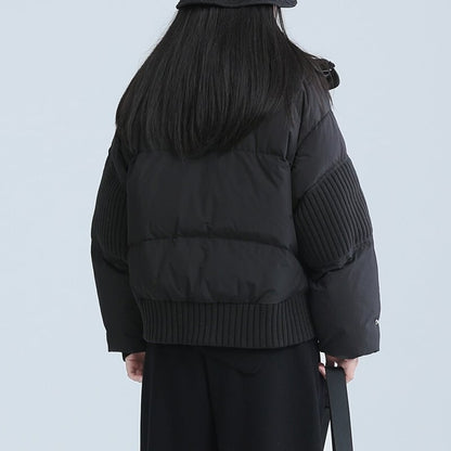 High-Neck Zip Knit Jacket【TR3259】