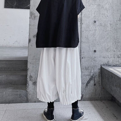 Cropped Pleats Wide Pants【TR3225】