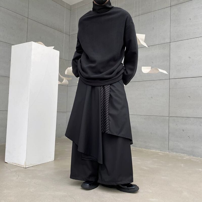 Oversized Fleece High-Neck T-shirt【TR3328】