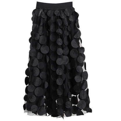 Mesh Long Three-dimensional Skirt【TR1338】