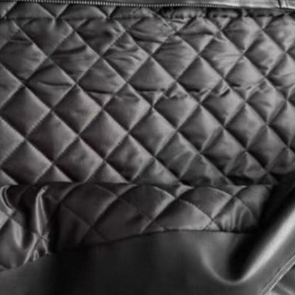 Sleek Quilted Liner Leather Jacket【TR3364】