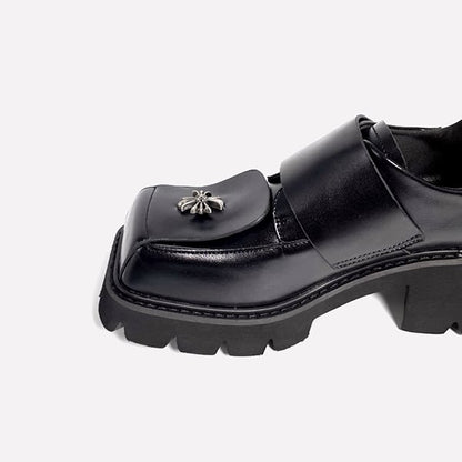 Metallic Cross Pattern Shoes【TR3404】