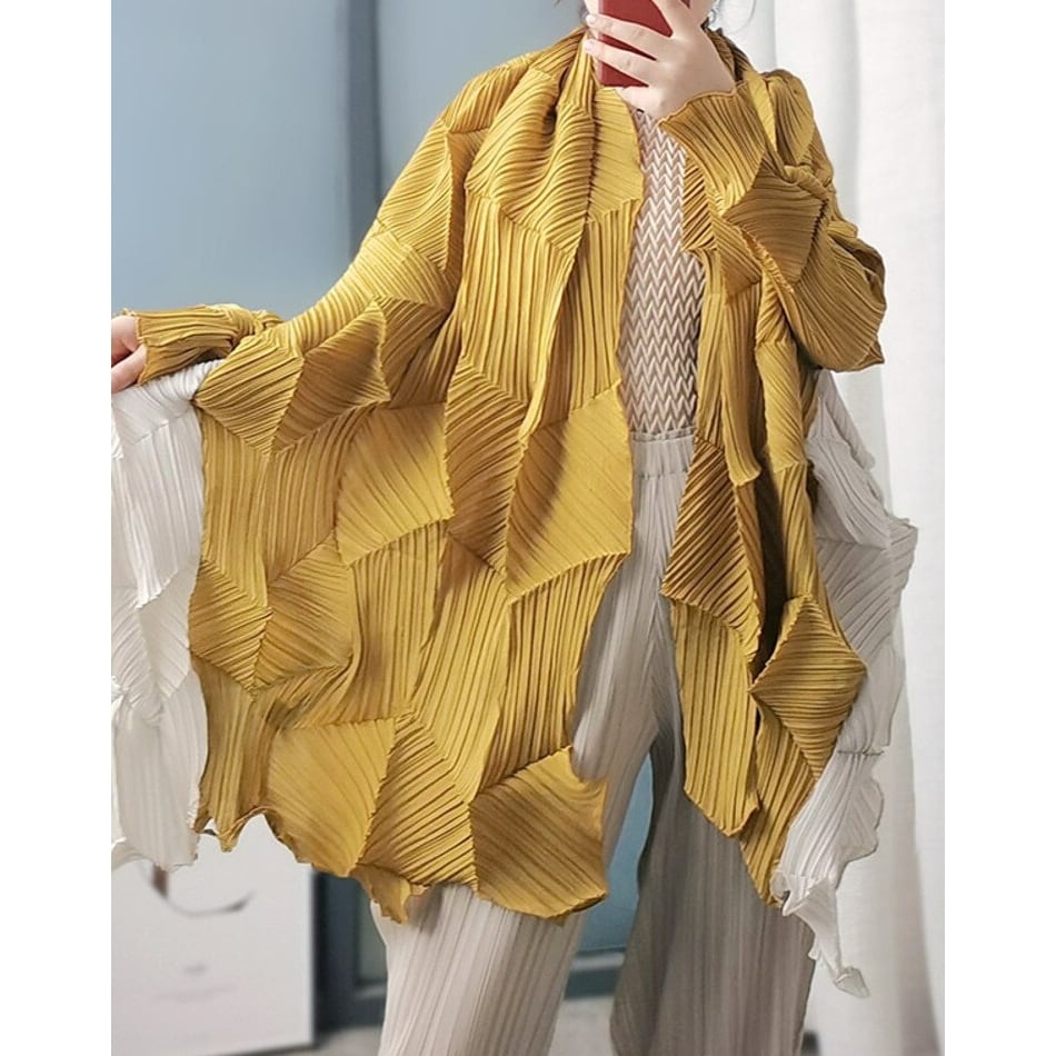 Pleats Soft Asymmetry Jacket【TR3052】